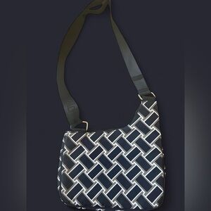Diane Von Furstenberg Black and White Patterned Shoulder Bag